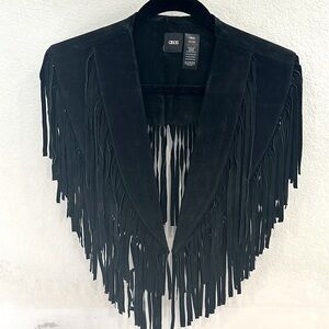 ASOS Faux Suede Fringe Topper